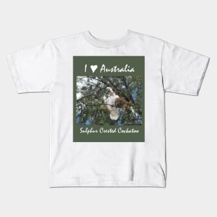 Sulphur Crested Cockatoo, Canberra Australia Kids T-Shirt